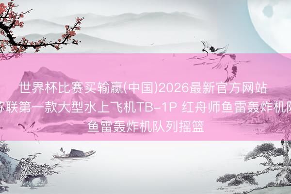 世界杯比赛买输赢(中国)2026最新官方网站 图说：苏联第一款大型水上飞机TB-1P 红舟师鱼雷轰炸机队列摇篮
