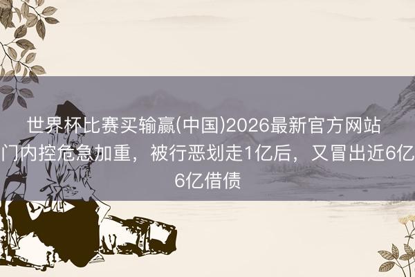 世界杯比赛买输赢(中国)2026最新官方网站 喜临门内控危急加重，被行恶划走1亿后，又冒出近6亿借债