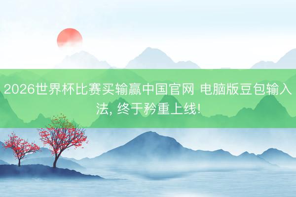 2026世界杯比赛买输赢中国官网 电脑版豆包输入法， 终于矜重上线!