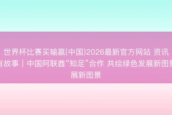 世界杯比赛买输赢(中国)2026最新官方网站 资讯有故事|中国阿联酋“知足”合作 共绘绿色发展新图景
