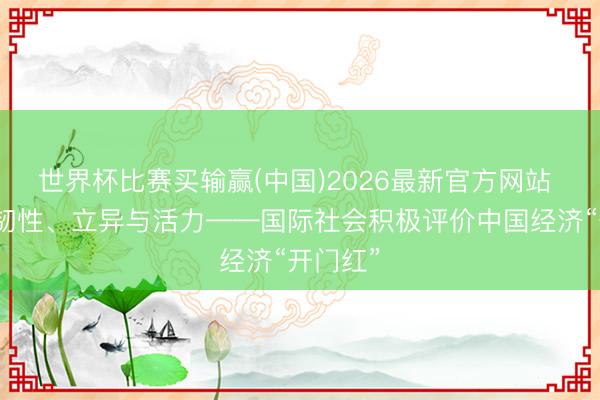 世界杯比赛买输赢(中国)2026最新官方网站 特稿｜韧性、立异与活力——国际社会积极评价中国经济“开门红”